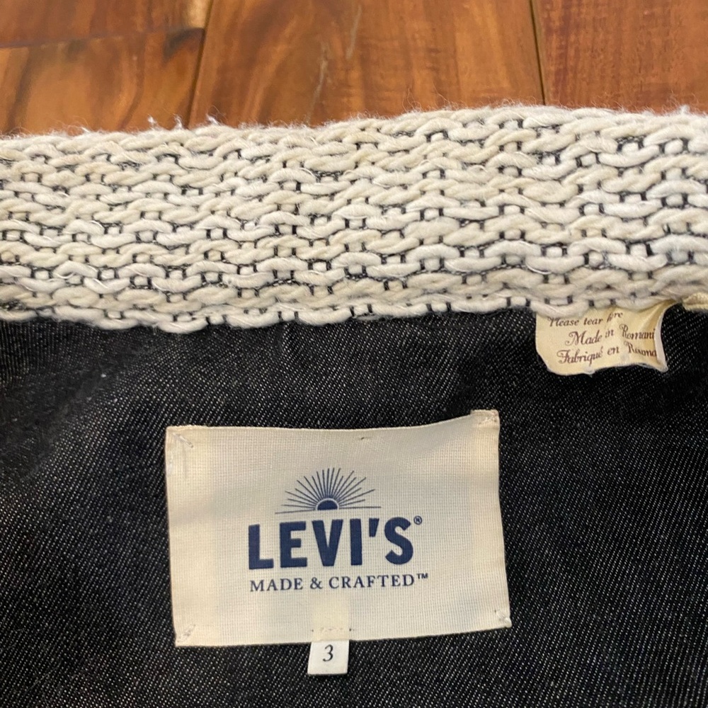 Rare! Levi's® Made & Crafted® Cotton blend FRINGE TRUCKER JACKET Sz 3/L - Picture 13 of 16